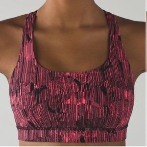Lululemon Energy Bra Black/Pink Pattern